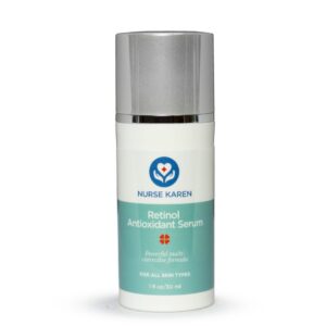 A bottle of skin care product with white background.