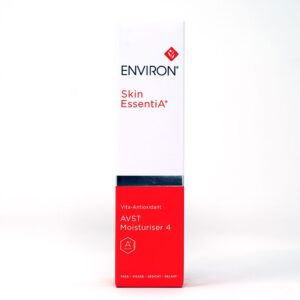 A red box with the words " environ skin essentials " written in it.