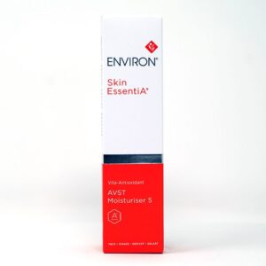 A red box with the words " environ skin essentials " written in it.